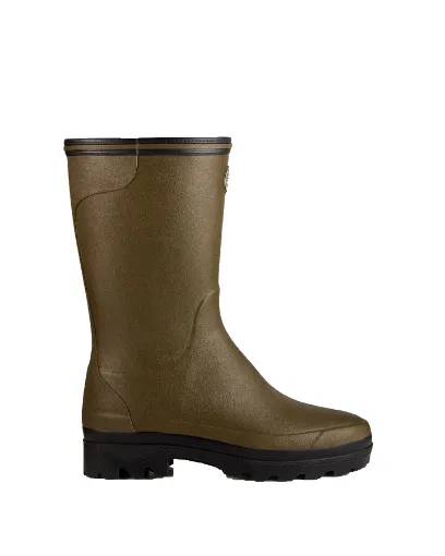 Bottes Femme LE CHAMEAU Giverny Néoprène - Vert Chameau / Noir