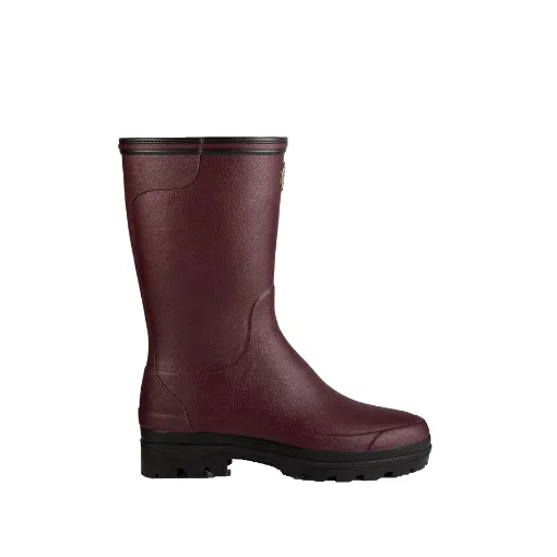 Bottes Femme LE CHAMEAU Giverny Néoprène - Cherry / Noir