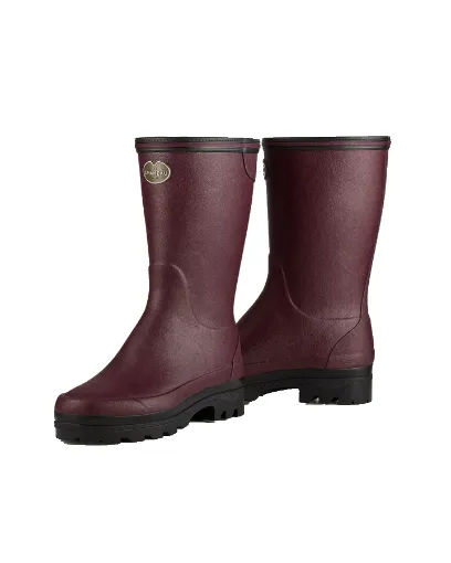 Bottes Femme LE CHAMEAU Giverny Néoprène - Cherry / Noir